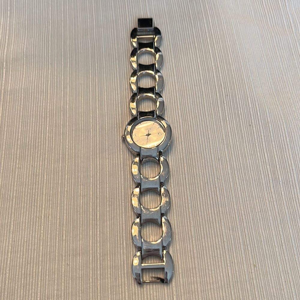 New York and Company Silver Tone Linked Quartz Watch